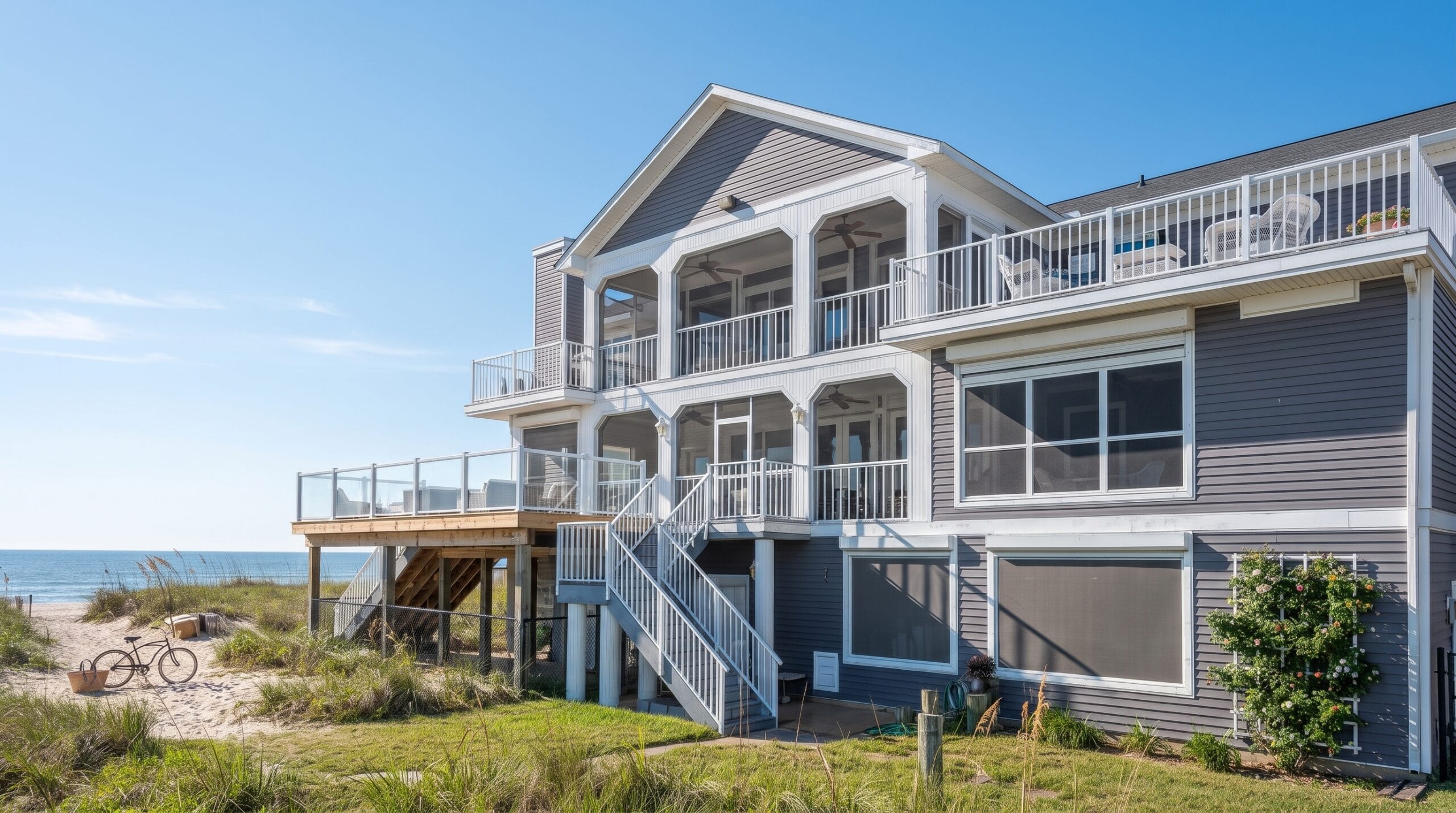 A Coastal Home, Screened on Every Level