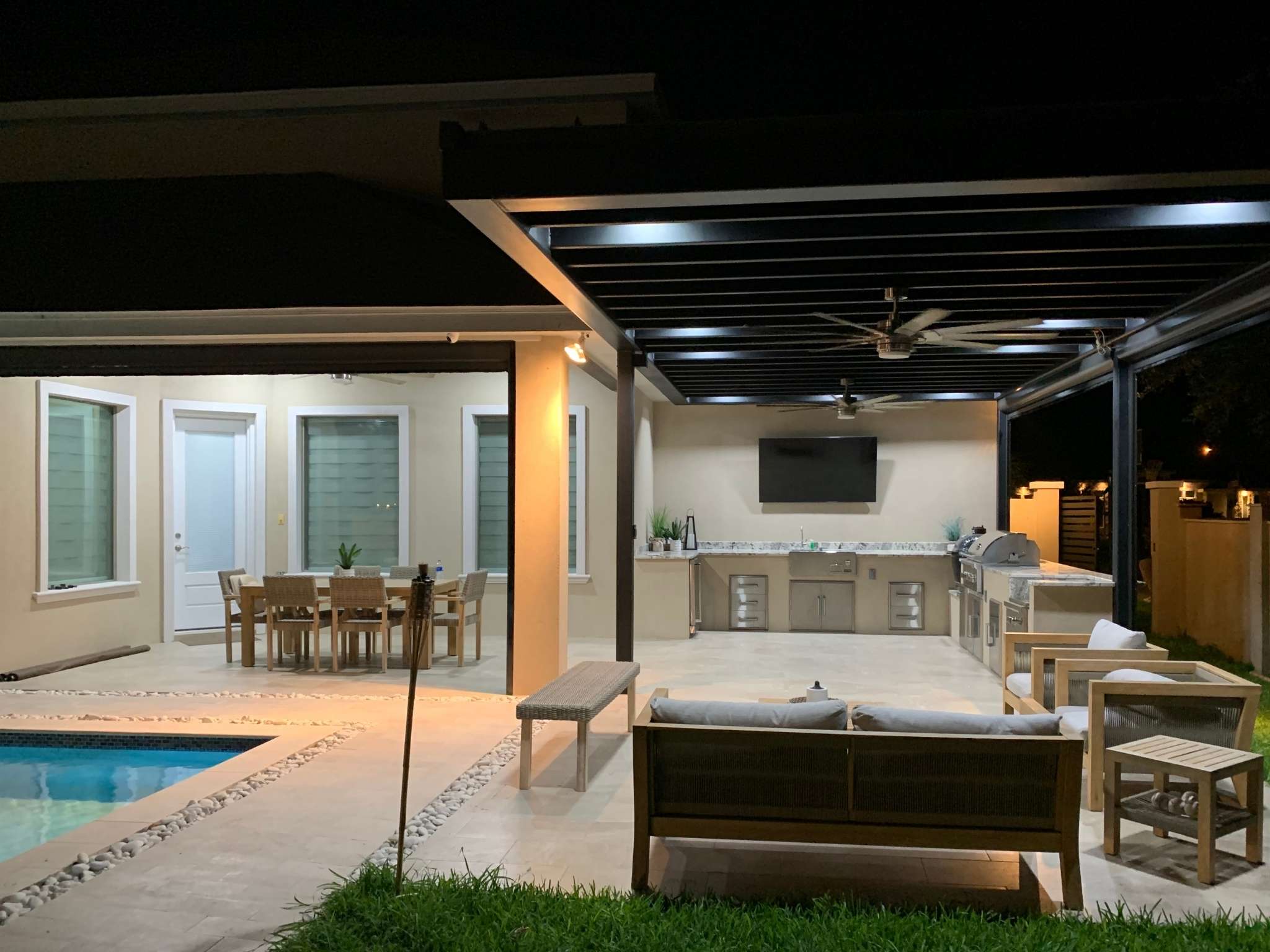 Patios installed on a Houston-area home