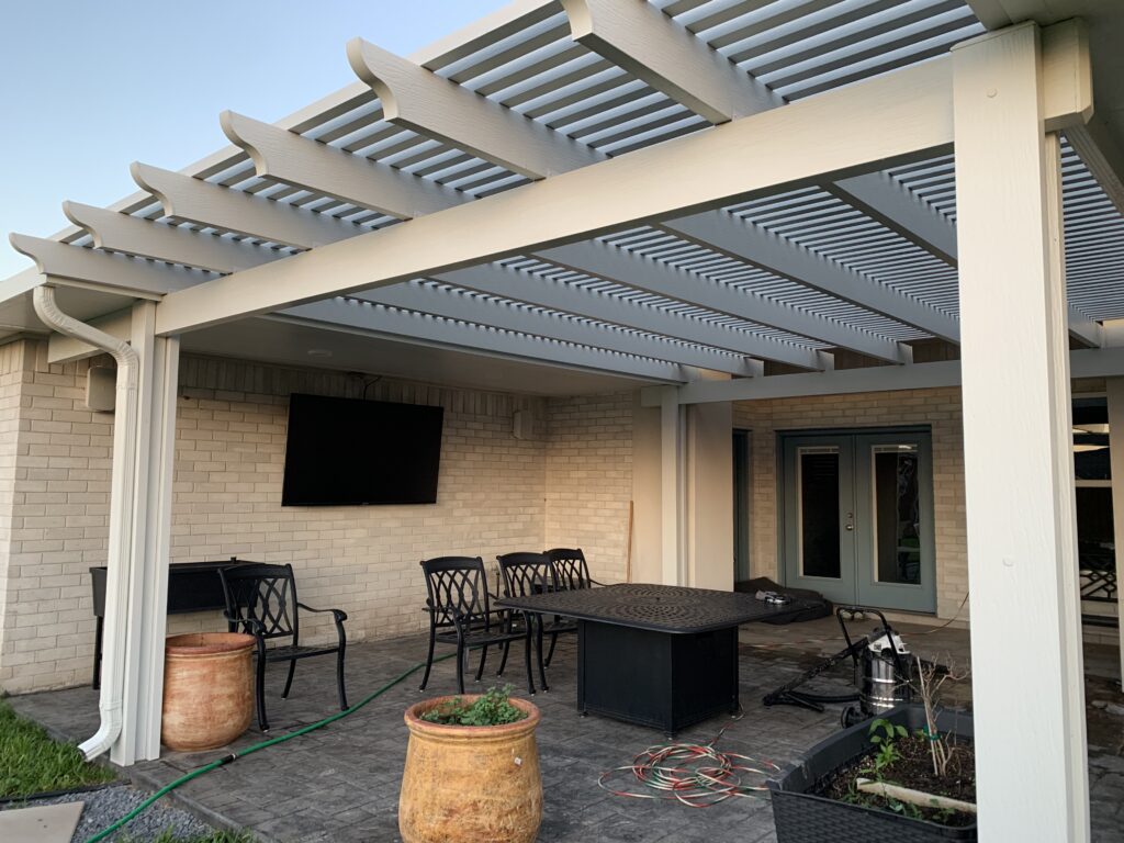 Custom wood pergola in Houston, TX