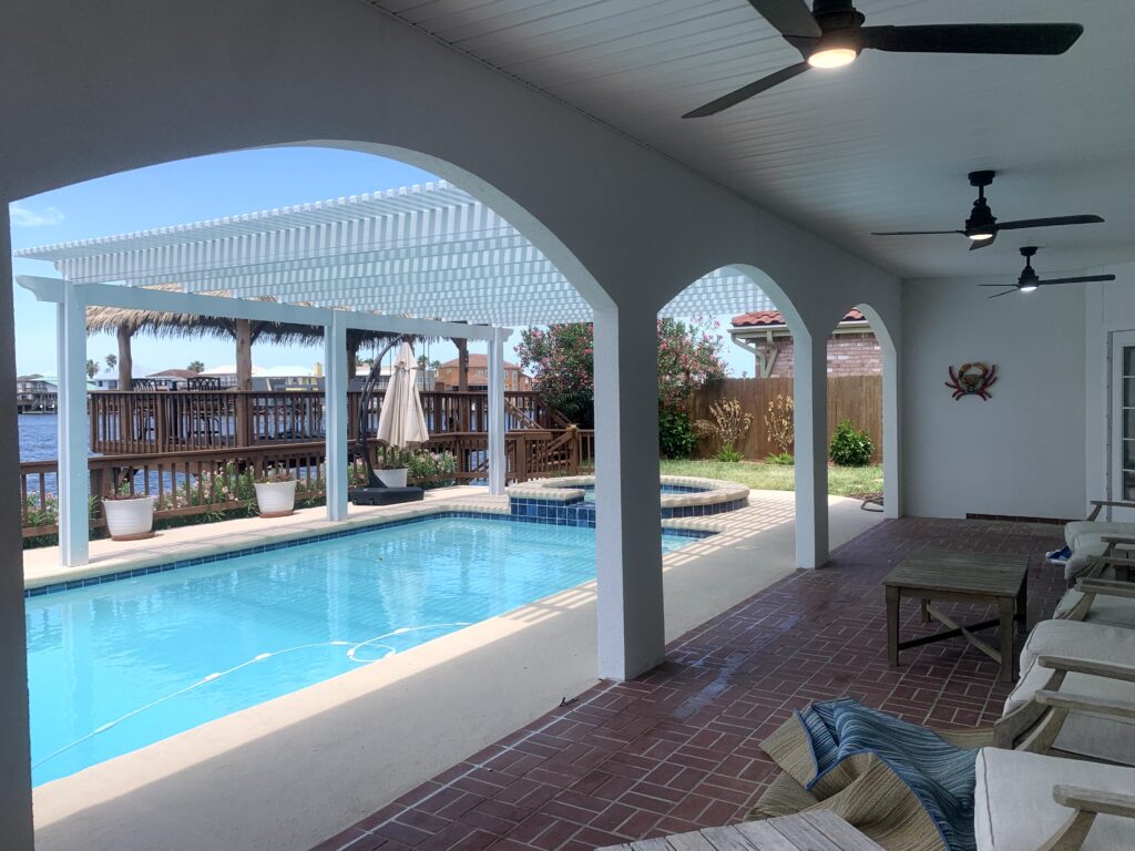 Wood pergola in Houston, TX